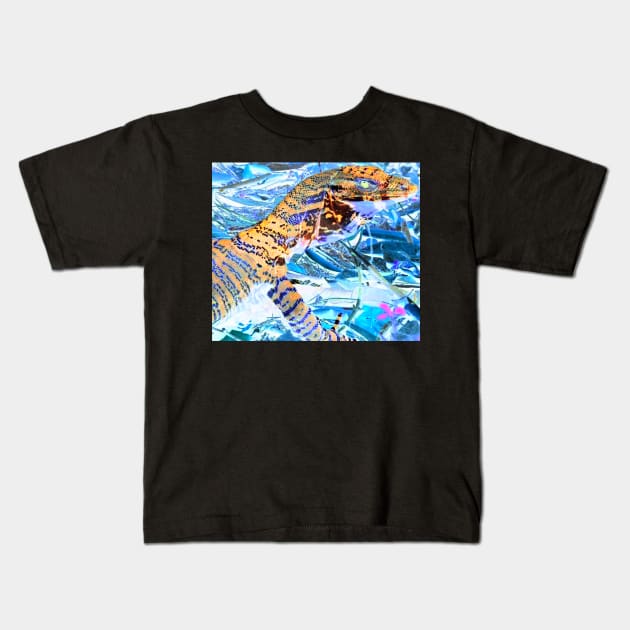 Goanna in the Blue Kids T-Shirt by Mickangelhere1